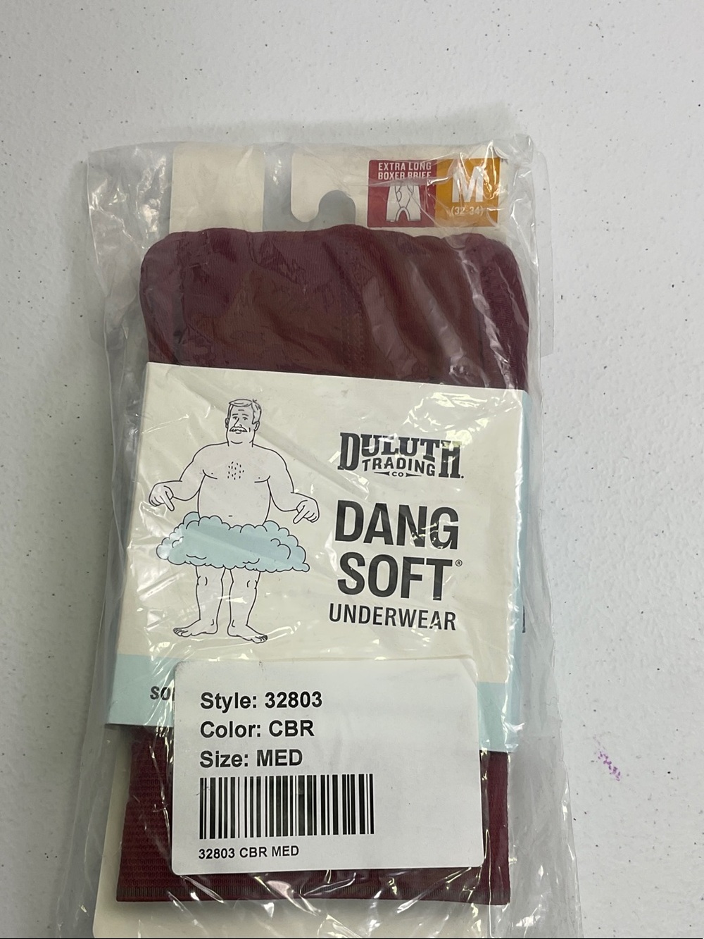Duluth Trading Co Dang Soft Extra Long Boxer Briefs - Cabernet